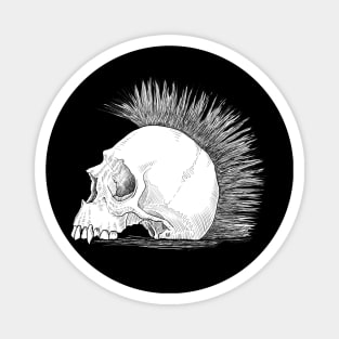 Mohawk Skull Magnet